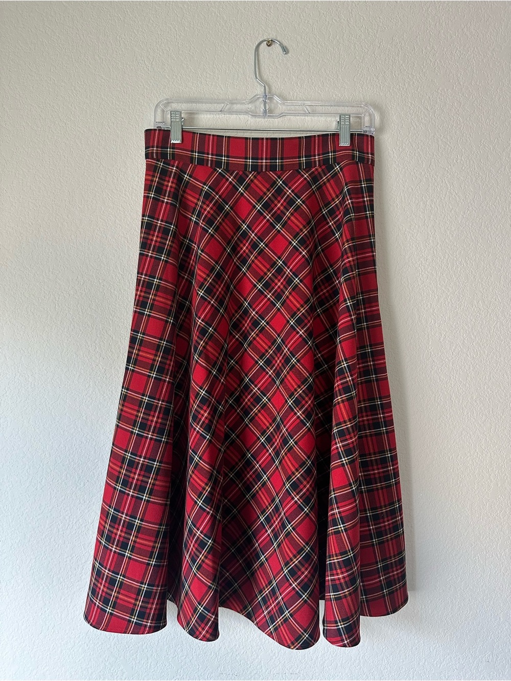 Alex Marie Clarissa Holiday Tartan/Plaid A-Line Midi Skirt size 6 NWOT